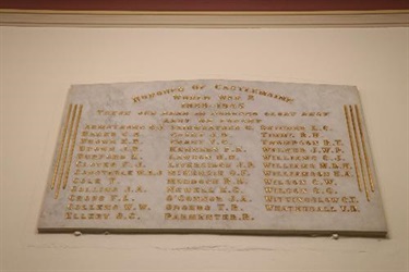 World War II Honour Board