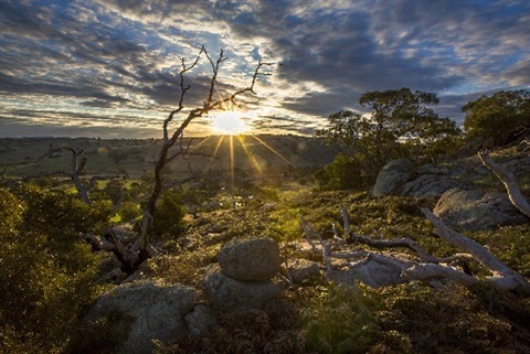 Sunrise on a mountaintop