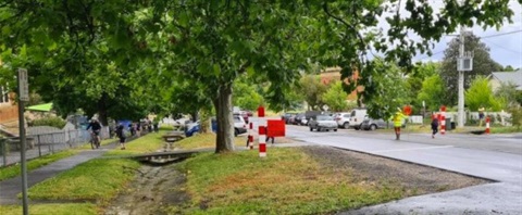 view of school crossing in Castlemaine