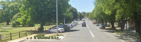 View of new pedestrian crossing on Walker Street Castlemaine 