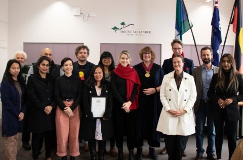 New Australian citizens at the May Citizenship Ceremony in Mount Alexander Shire.