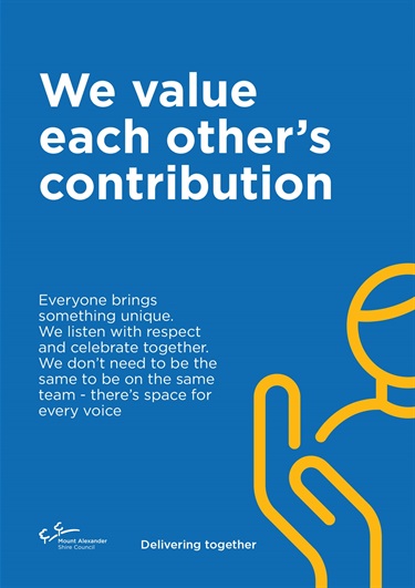 We value each other's contribution