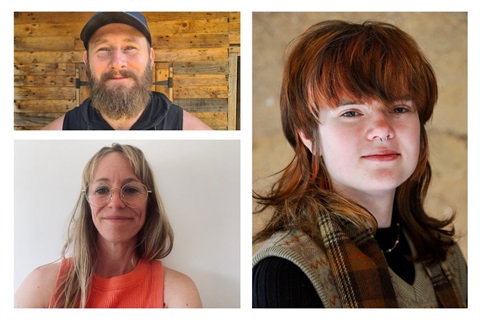 Portrait images of the three Eco Art Truck project artists