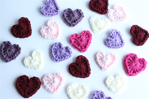 crochet hearts